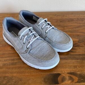 Skechers On-The-Go Air Cooled Goga Mat Gray Slip On Shoes - Size 9